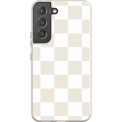 Stepping Green Phone Case Cream Checkerboard Bio Case