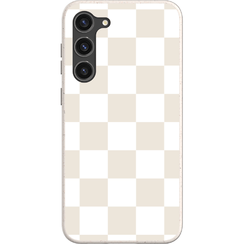 Stepping Green Phone Case Cream Checkerboard Bio Case