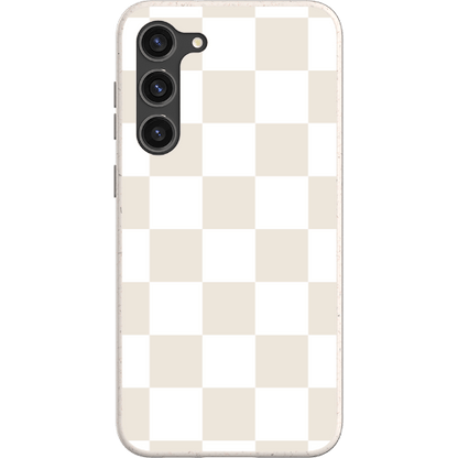 Stepping Green Phone Case Cream Checkerboard Bio Case
