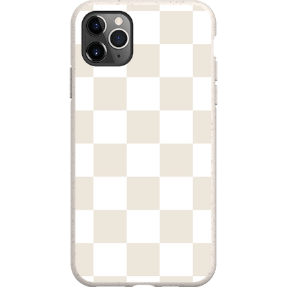 Stepping Green Phone Case Cream Checkerboard Bio Case