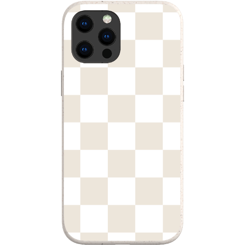 Stepping Green Phone Case Cream Checkerboard Bio Case