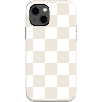 Stepping Green Phone Case Cream Checkerboard Bio Case