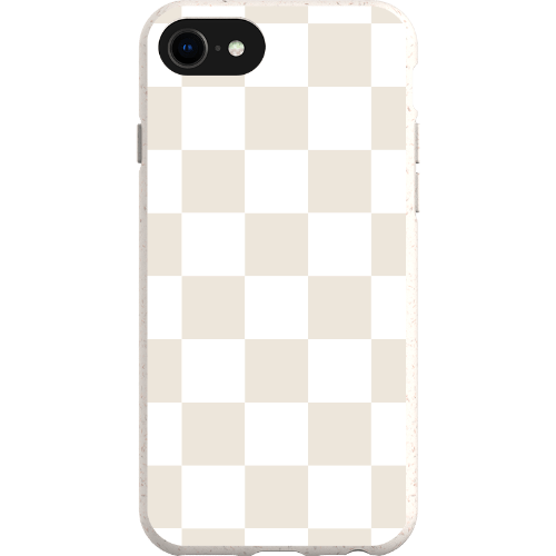 Stepping Green Phone Case Cream Checkerboard Bio Case