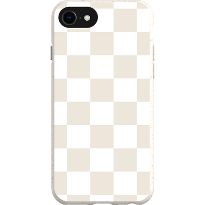 Stepping Green Phone Case Cream Checkerboard Bio Case