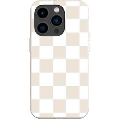 Stepping Green Phone Case Cream Checkerboard Bio Case