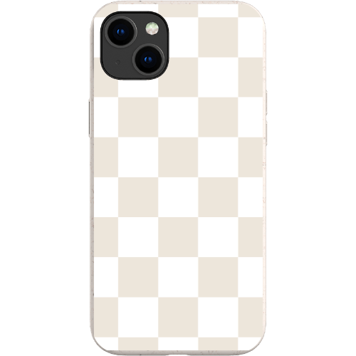 Stepping Green Phone Case Cream Checkerboard Bio Case