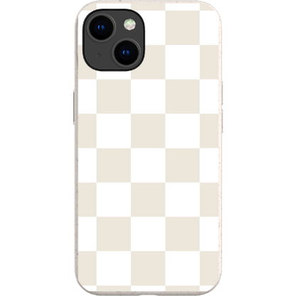 Stepping Green Phone Case Cream Checkerboard Bio Case