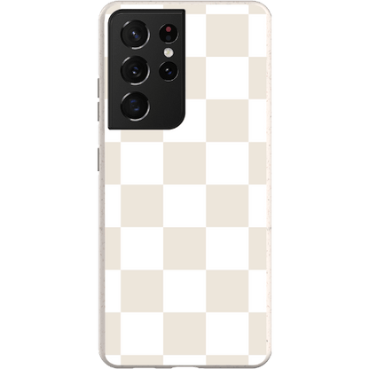 Stepping Green Phone Case Cream Checkerboard Bio Case