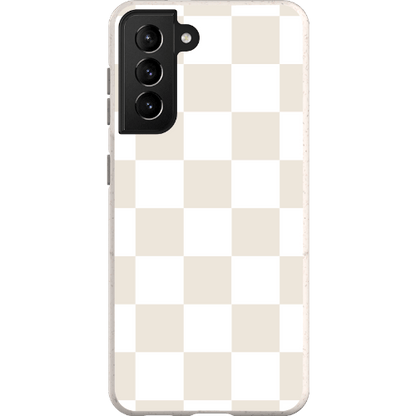 Stepping Green Phone Case Cream Checkerboard Bio Case