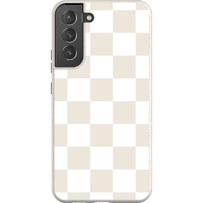 Stepping Green Phone Case Cream Checkerboard Bio Case