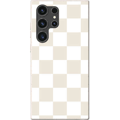 Stepping Green Phone Case Cream Checkerboard Bio Case