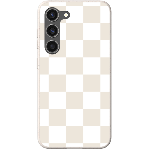 Stepping Green Phone Case Cream Checkerboard Bio Case
