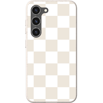 Stepping Green Phone Case Cream Checkerboard Bio Case