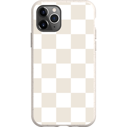 Stepping Green Phone Case Cream Checkerboard Bio Case