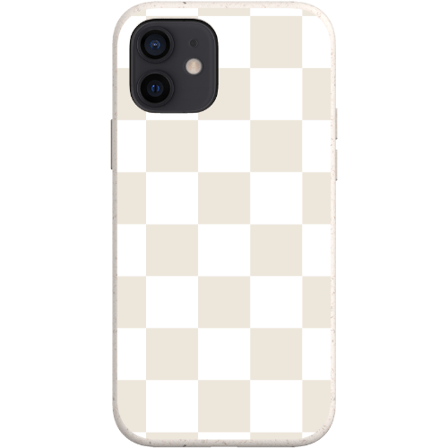 Stepping Green Phone Case Cream Checkerboard Bio Case