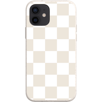Stepping Green Phone Case Cream Checkerboard Bio Case