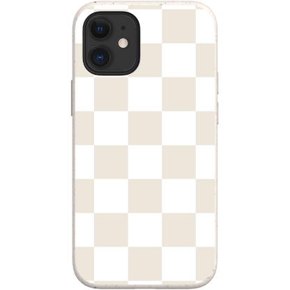 Stepping Green Phone Case Cream Checkerboard Bio Case
