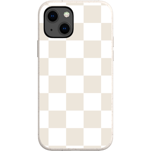 Stepping Green Phone Case Cream Checkerboard Bio Case