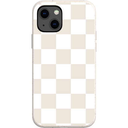 Stepping Green Phone Case Cream Checkerboard Bio Case