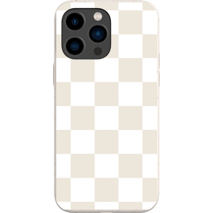 Stepping Green Phone Case Cream Checkerboard Bio Case