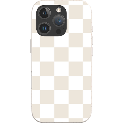 Stepping Green Phone Case Cream Checkerboard Bio Case