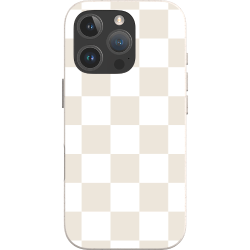 Stepping Green Phone Case Cream Checkerboard Bio Case