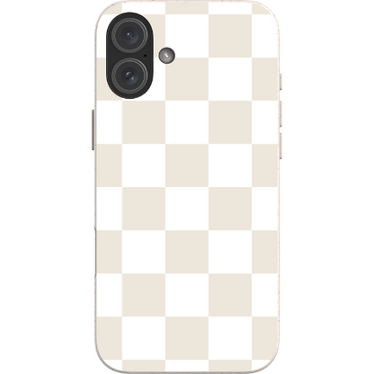 Stepping Green Phone Case Cream Checkerboard Bio Case