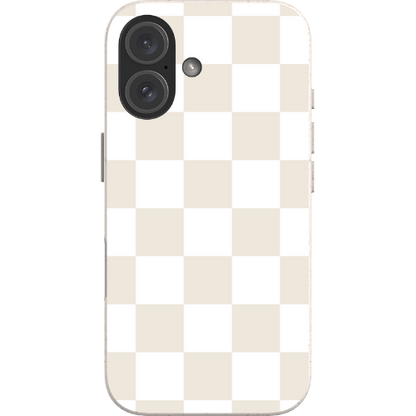 Stepping Green Phone Case Cream Checkerboard Bio Case