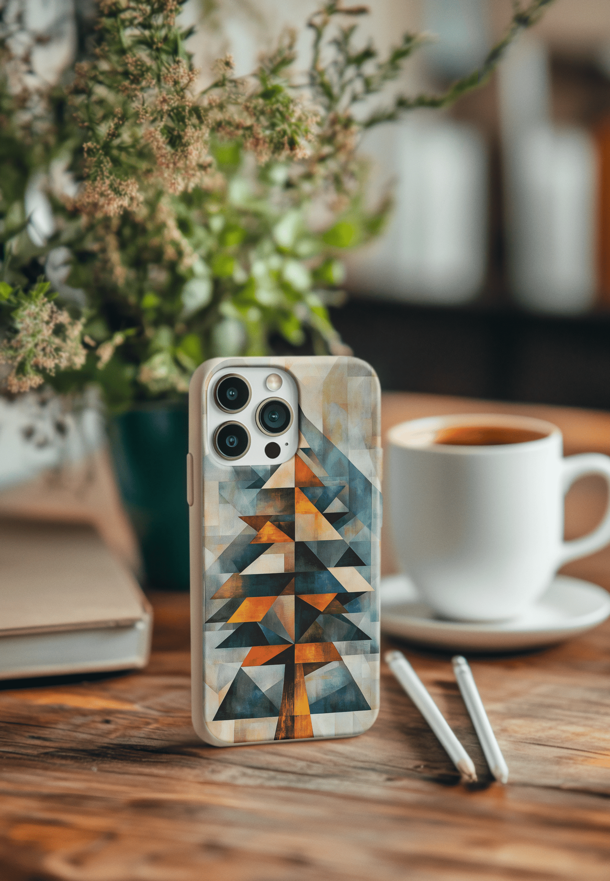 Stepping Green Phone Case Cubist Pine Tree Bio Case