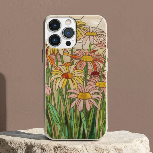 Stepping Green Phone Case Daisy Stained Glass 2 Bio Case