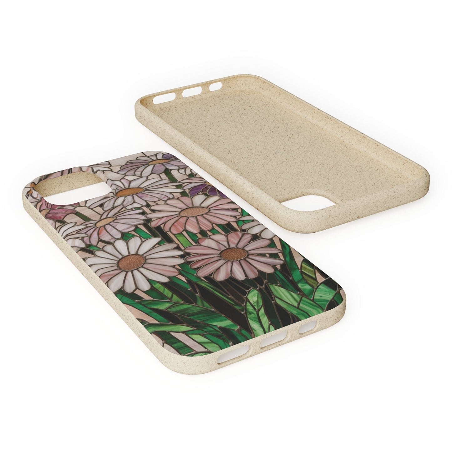 Stepping Green Phone Case Daisy Stained Glass Bio Case