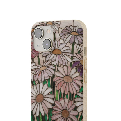 Stepping Green Phone Case Daisy Stained Glass Bio Case