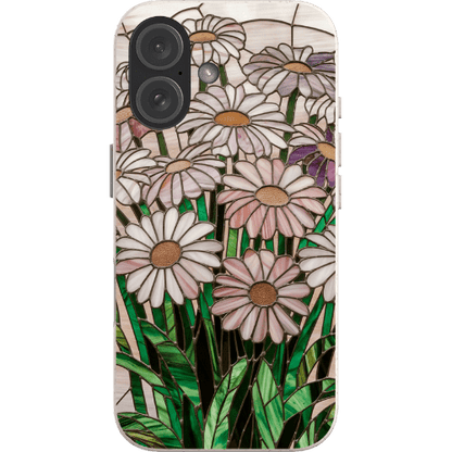 Stepping Green Phone Case Daisy Stained Glass Bio Case