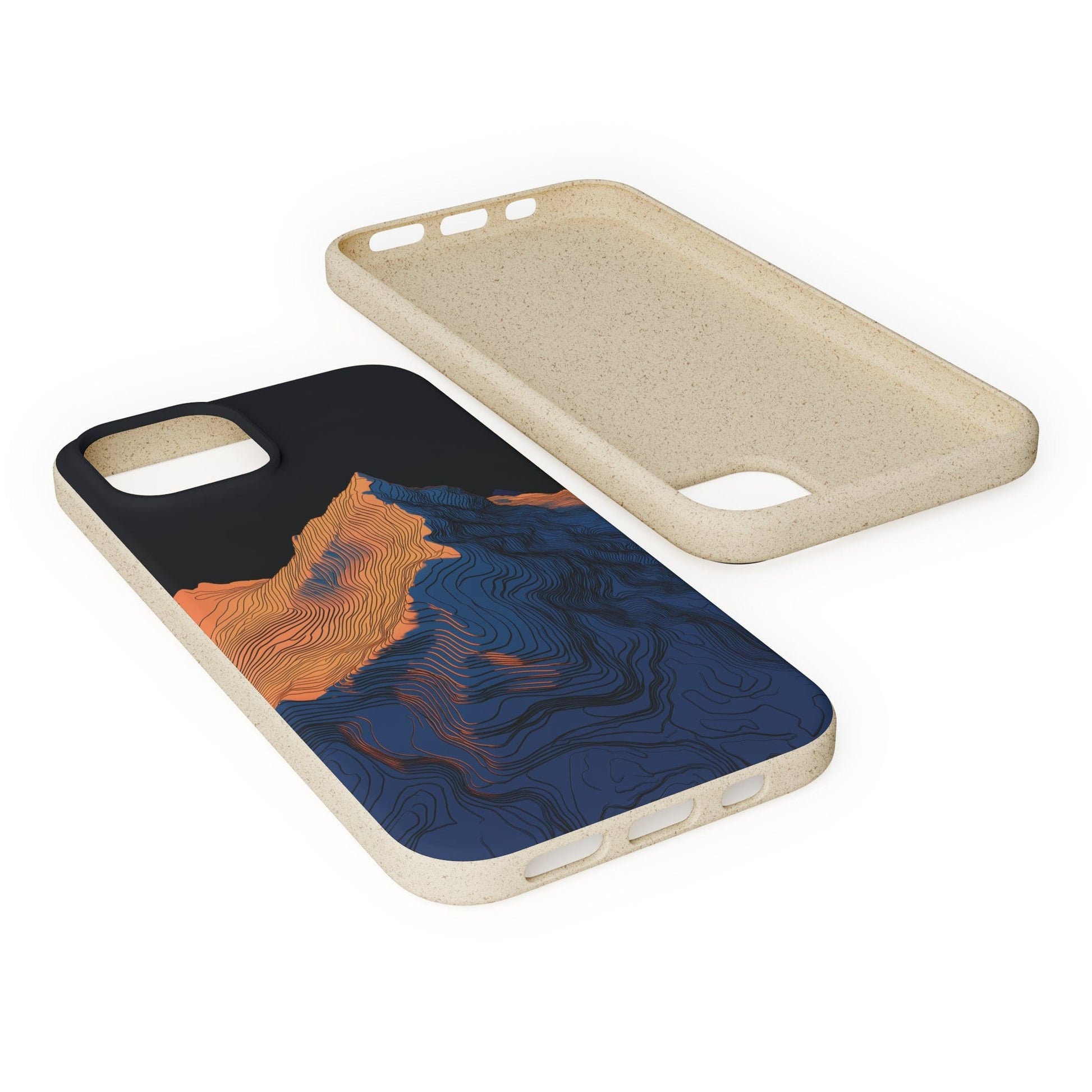 Stepping Green Phone Case Dark Topographic Bio Case