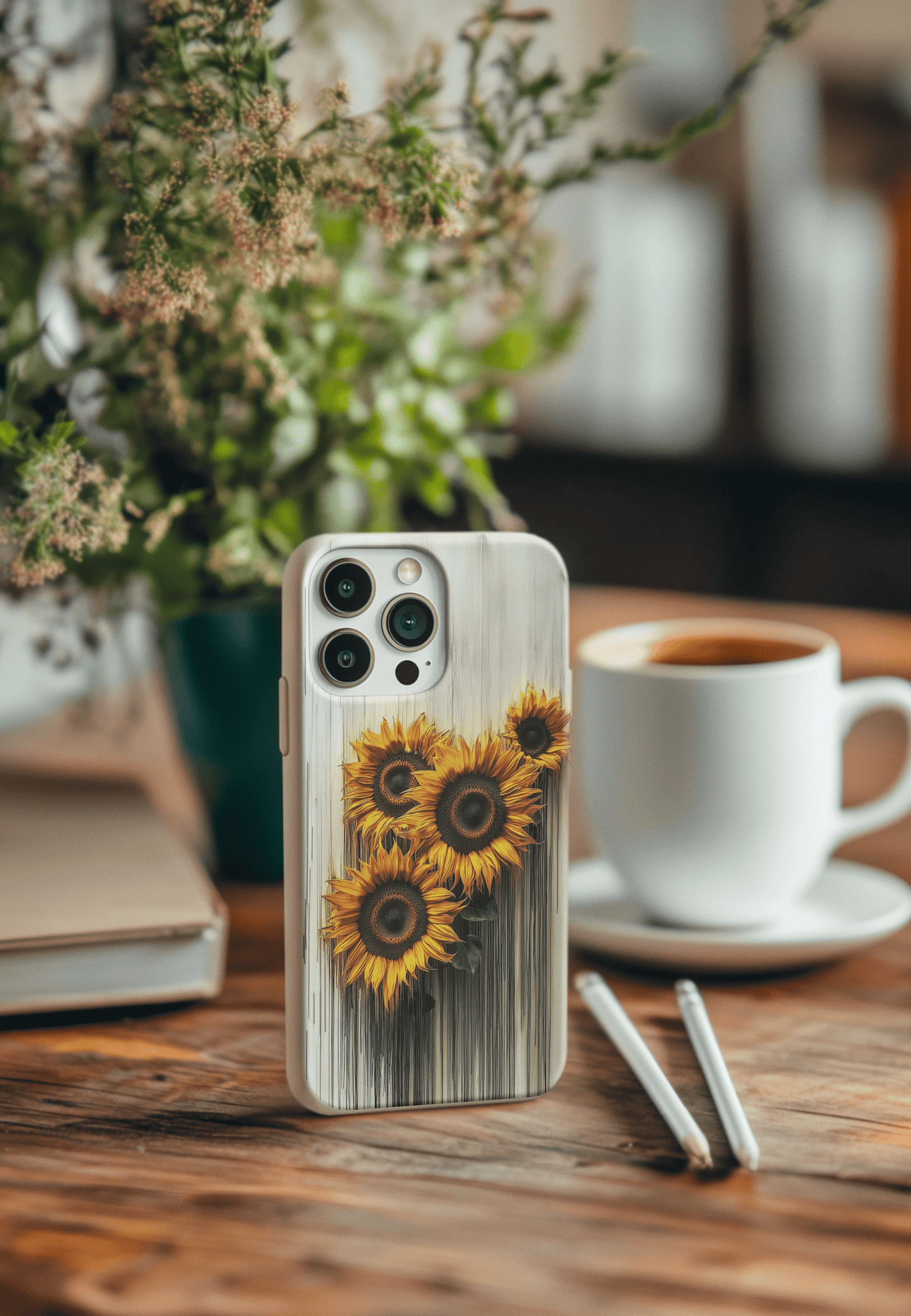Stepping Green Phone Case Dripping Sunflowers Bio Case