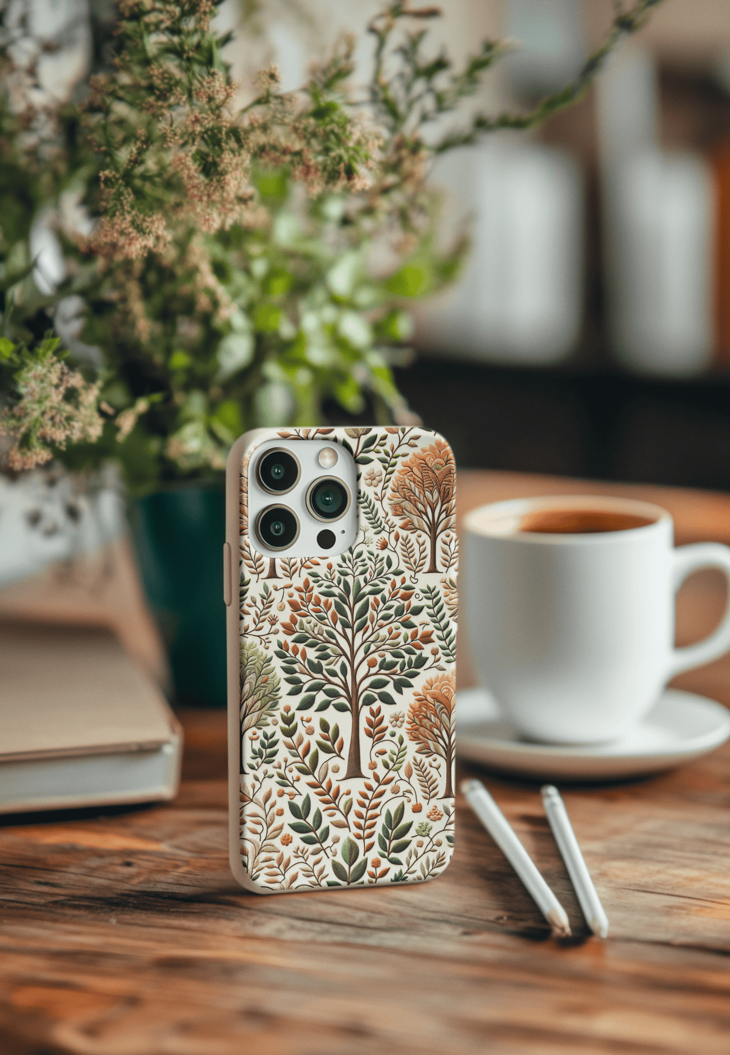 Stepping Green Phone Case Fall Trees Bio Case
