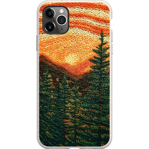 Stepping Green Phone Case Faux Embroidered Mountain Bio Case