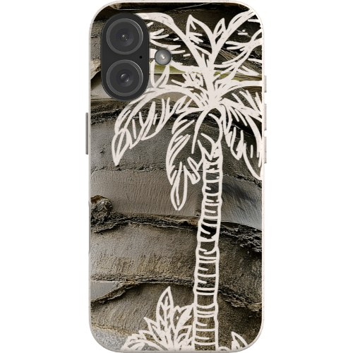 Stepping Green Phone Case Faux Wood Palm Tree Bio Case