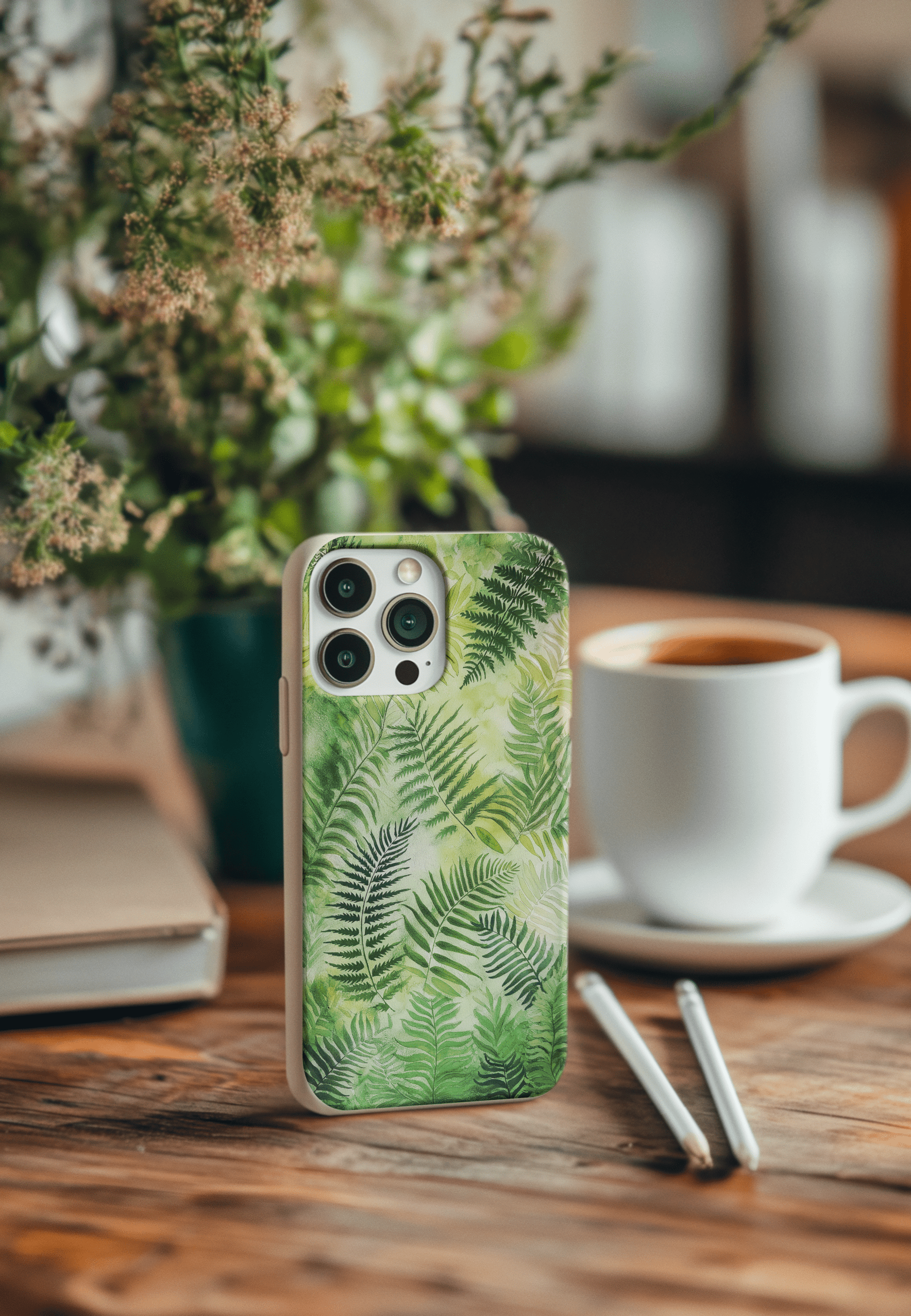 Stepping Green Phone Case Fern Leaves Bio Case
