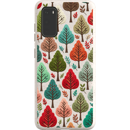 Stepping Green Phone Case Festive Fall Trees Bio Case