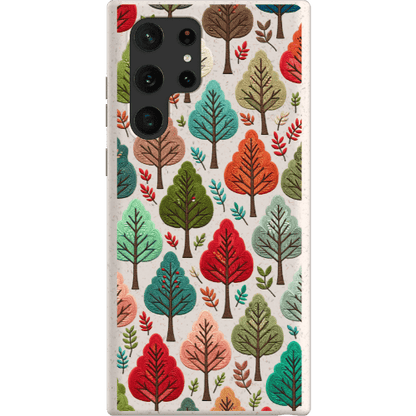 Stepping Green Phone Case Festive Fall Trees Bio Case