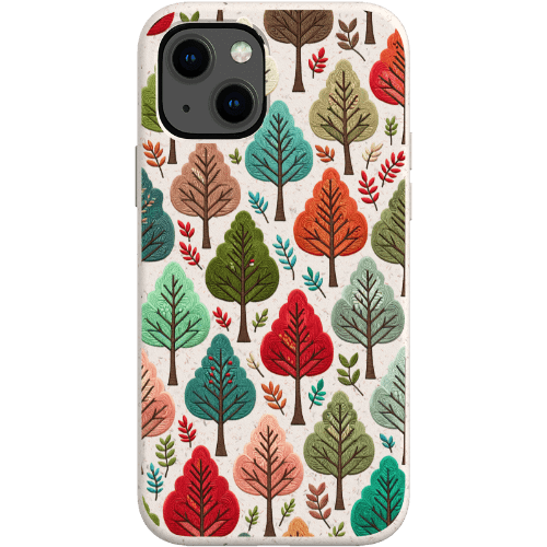 Stepping Green Phone Case Festive Fall Trees Bio Case