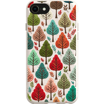Stepping Green Phone Case Festive Fall Trees Bio Case
