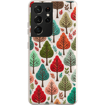 Stepping Green Phone Case Festive Fall Trees Bio Case