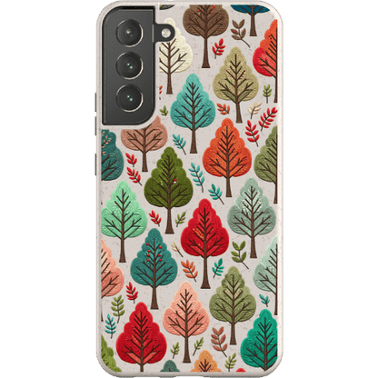 Stepping Green Phone Case Festive Fall Trees Bio Case