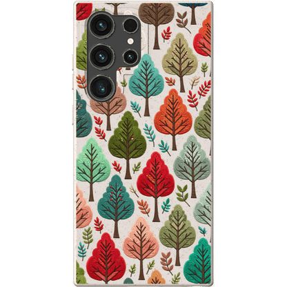 Stepping Green Phone Case Festive Fall Trees Bio Case