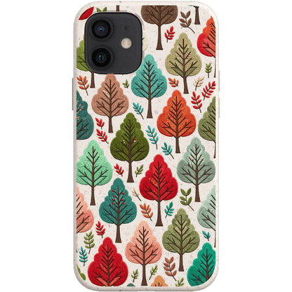 Stepping Green Phone Case Festive Fall Trees Bio Case