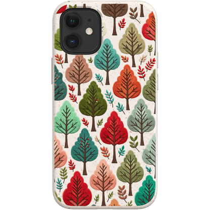 Stepping Green Phone Case Festive Fall Trees Bio Case