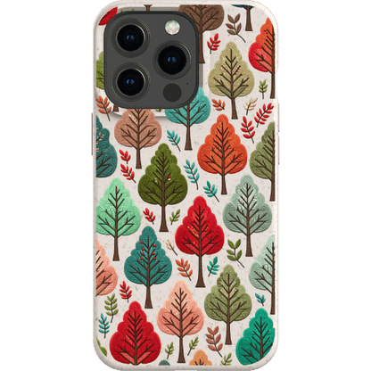 Stepping Green Phone Case Festive Fall Trees Bio Case