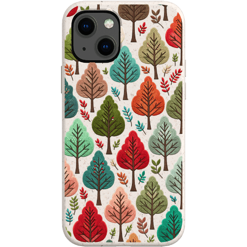 Stepping Green Phone Case Festive Fall Trees Bio Case